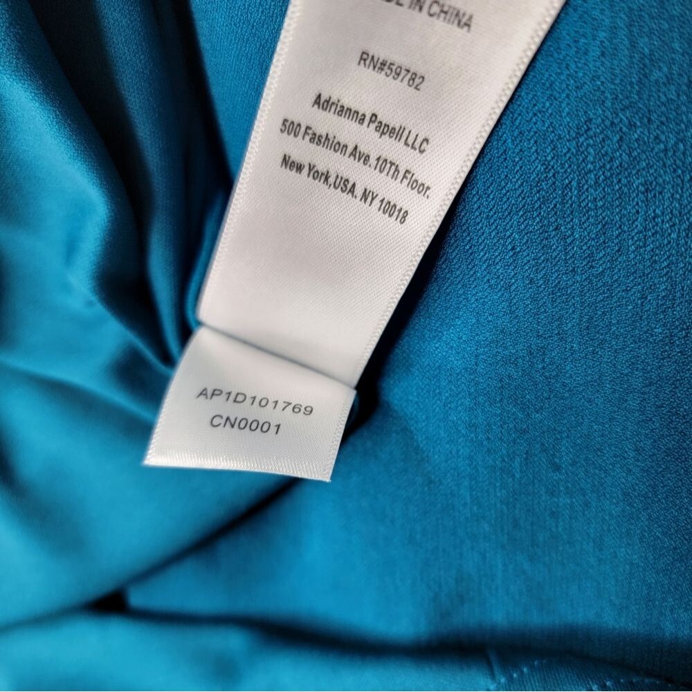 Adrianna Papell women’s size 10 jewel neck sleeveless teal sheath dress lined - Picture 11 of 12